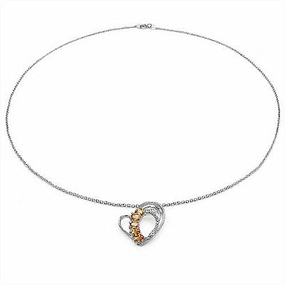 1.25CTW Orange Sapphire .925 Sterling Silver Pendant