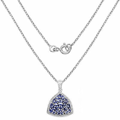 1.77CTW Genuine Tanzanite .925 Sterling Silver Pendant