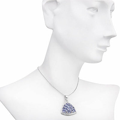 1.77CTW Genuine Tanzanite .925 Sterling Silver Pendant