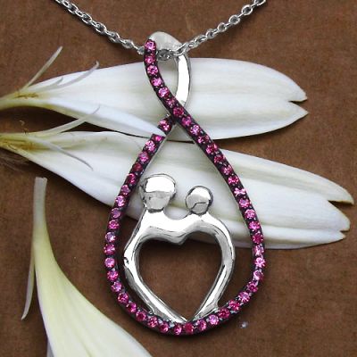 0.50CTW Genuine Created Ruby .925 Sterling Silver Pendant