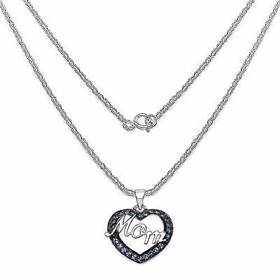 0.50CTW Genuine Tanzanite .925 Sterling Silver Heart Pendant