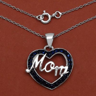 0.50CTW Genuine Tanzanite .925 Sterling Silver Heart Pendant