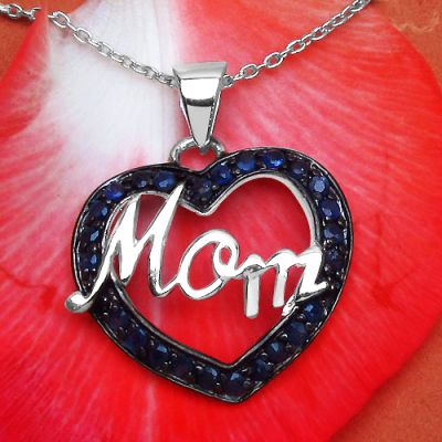 0.50CTW Genuine Tanzanite .925 Sterling Silver Heart Pendant