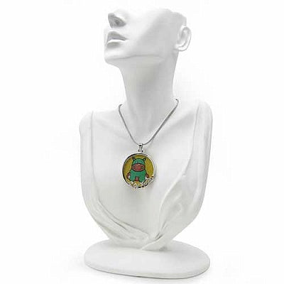 GEMARTINI Genuine Citrine & Glass .925 Sterling Silver Pendant