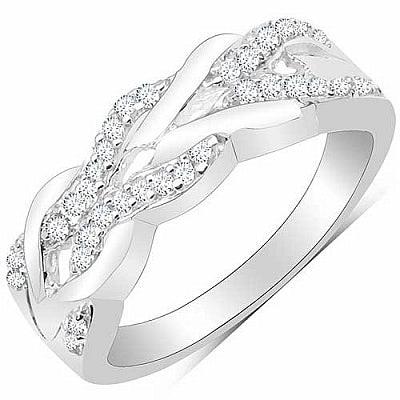 0.19CTW White Cubic Zirconia .925 Sterling Silver Ring