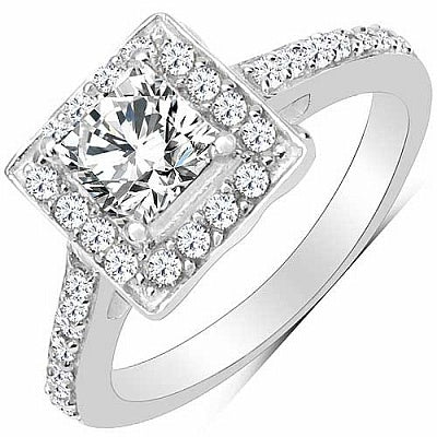 BridalMe 1.50CTW White Cubic Zirconia .925 Sterling Silver Ring