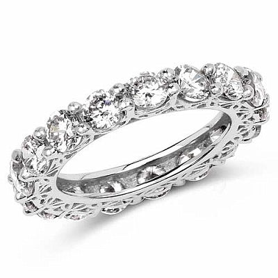 BridalMe 7.48CTW White Cubic Zirconia .925 Sterling Silver Ring