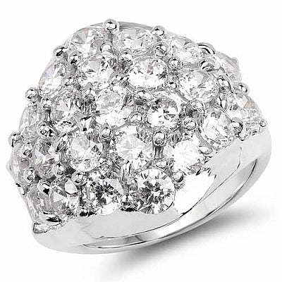 BridalMe 10.12CTW White Cubic Zirconia .925 Sterling Silver Cluster Ring
