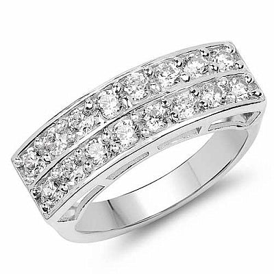 BridalMe 2.24CTW White Cubic Zirconia .925 Sterling Silver Cluster Ring