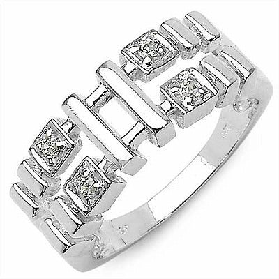 0.20CTW White Cubic Zircon .925 Sterling Silver Ring
