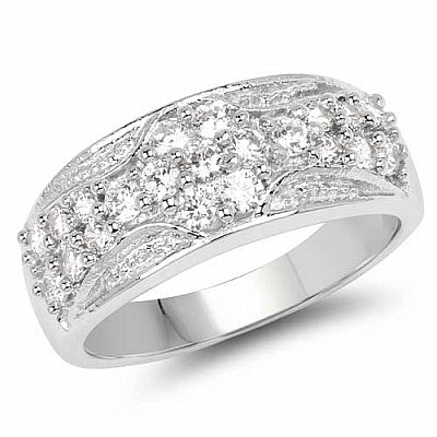 BridalMe 1.63CTW White Cubic Zirconia .925 Sterling Silver Ring
