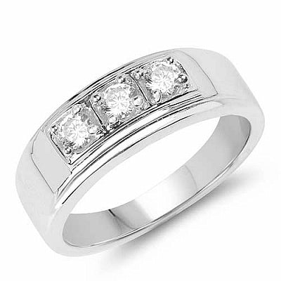 BridalMe 0.39CTW White Cubic Zirconia .925 Sterling Silver Ring