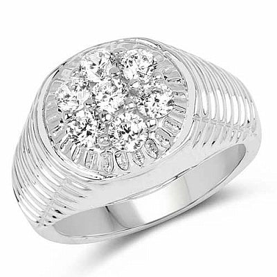 BridalMe 1.96CTW White Cubic Zirconia .925 Sterling Silver Ring