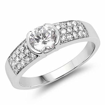 BridalMe 1.68CTW White Cubic Zirconia .925 Sterling Silver Ring